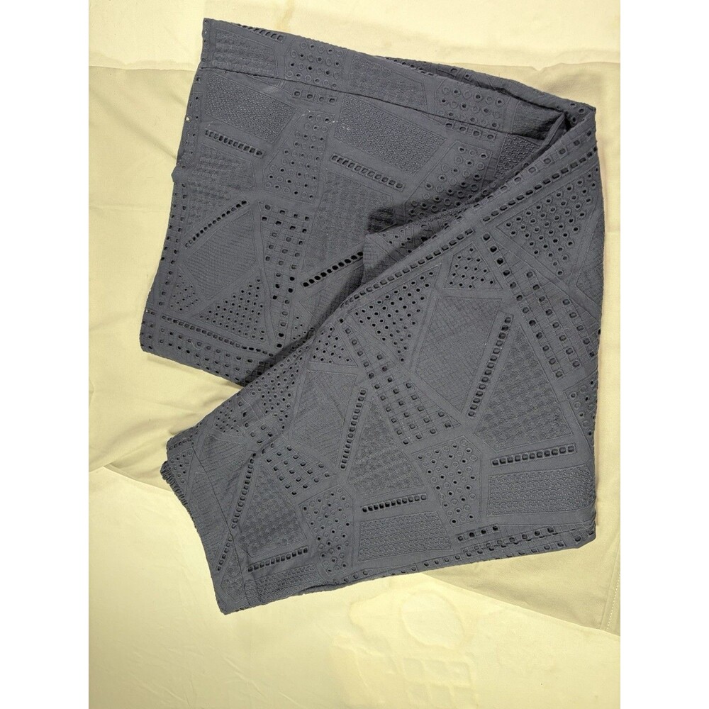 Chicos Cutwork Palazo Pant size 1.5, Navy blue, Elastic Waist
